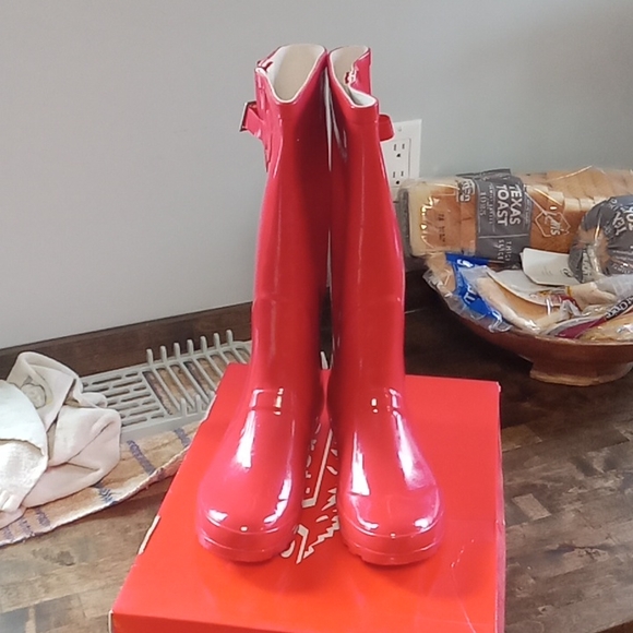 Red Rubber Rain Boots - Picture 1 of 6